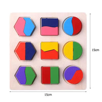 Montessori wooden shape matching board