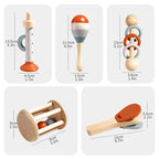 Montessori set of wooden musical instruments