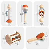 Montessori set of wooden musical instruments