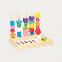 Montessori stacking game with beads