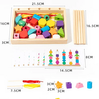 Montessori stacking game with beads