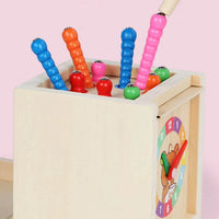 Montessori box with shapes, colors and balls