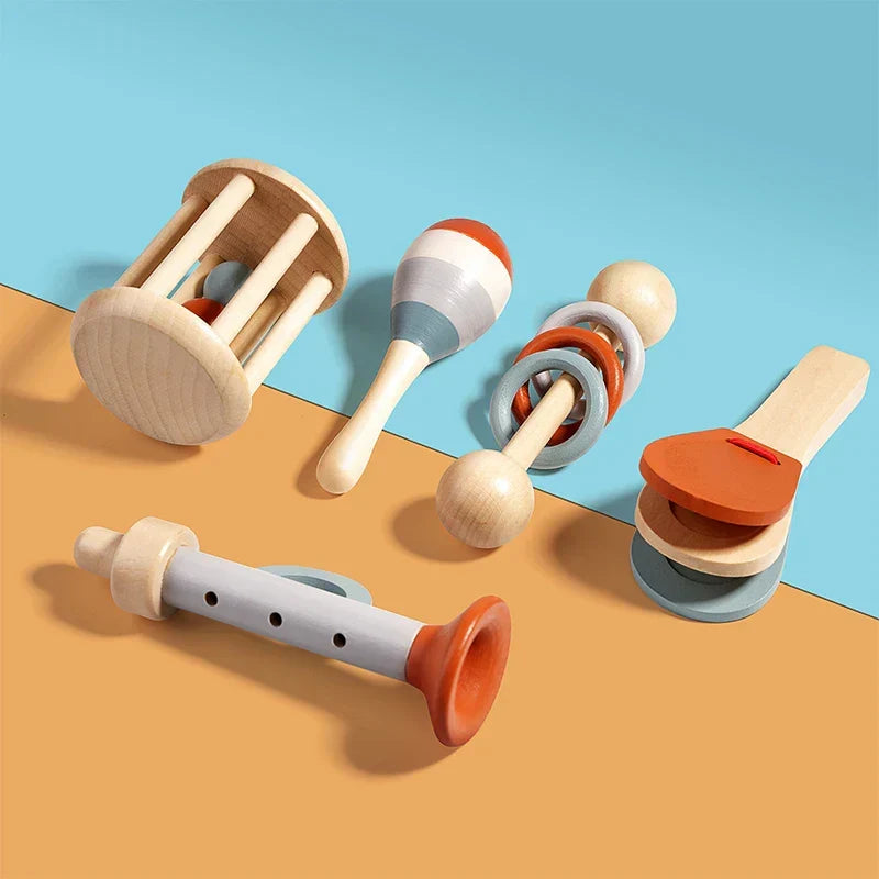 Montessori set of wooden musical instruments