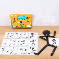 Movable Montessori wooden doll