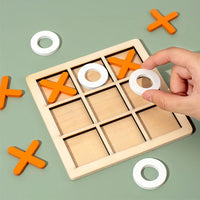 Montessori wooden tic-tac-toe game