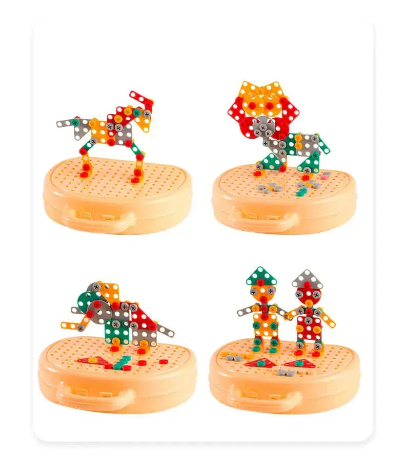 Montessori drilling set for mosaics
