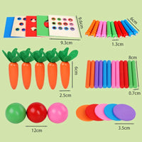 Montessori box with shapes, colors and balls