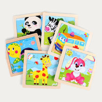 Montessori wooden puzzle "Animals"