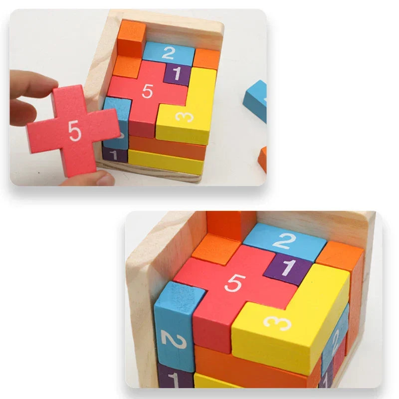 Montessori 3D cube puzzle
