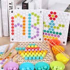 Montessori color chart with beads