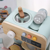 Montessori wooden coffee machine