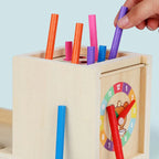 Montessori box with shapes, colors and balls