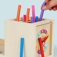 Montessori box with shapes, colors and balls