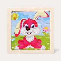 Montessori wooden puzzle "Animals"