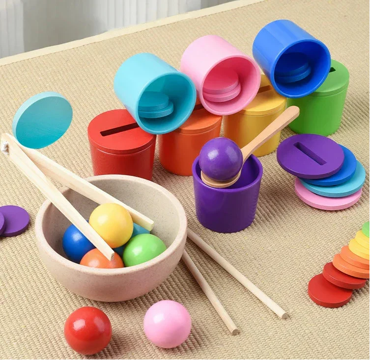 Montessori sorting and counting set