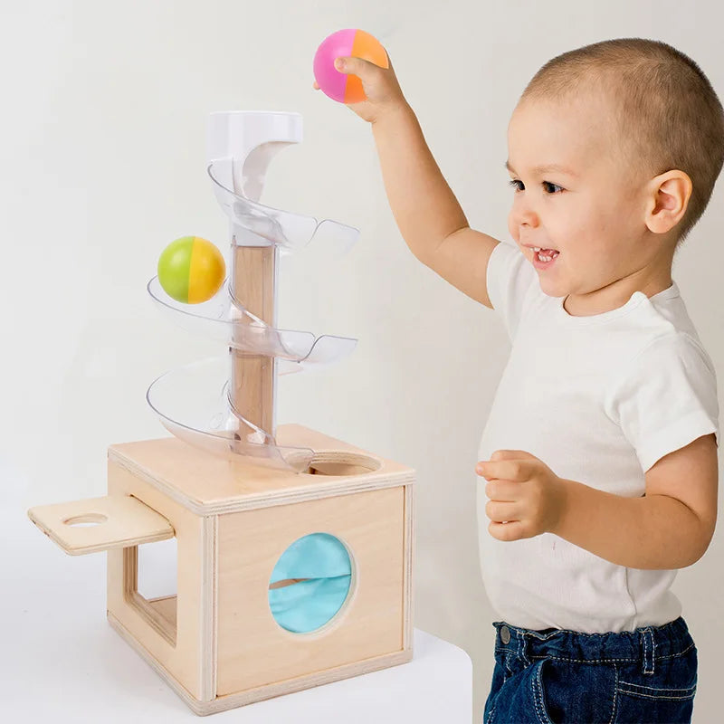 Montessori spiral with balls