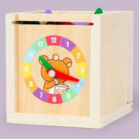 Montessori box with shapes, colors and balls