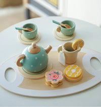 Montessori wooden tea set