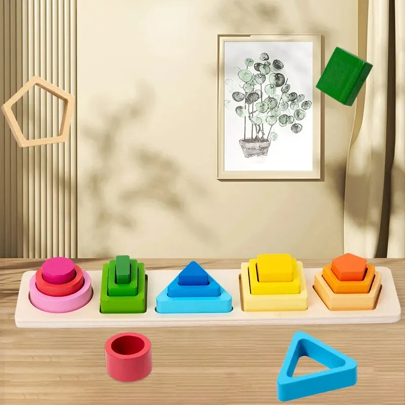 Montessori stacking pyramids