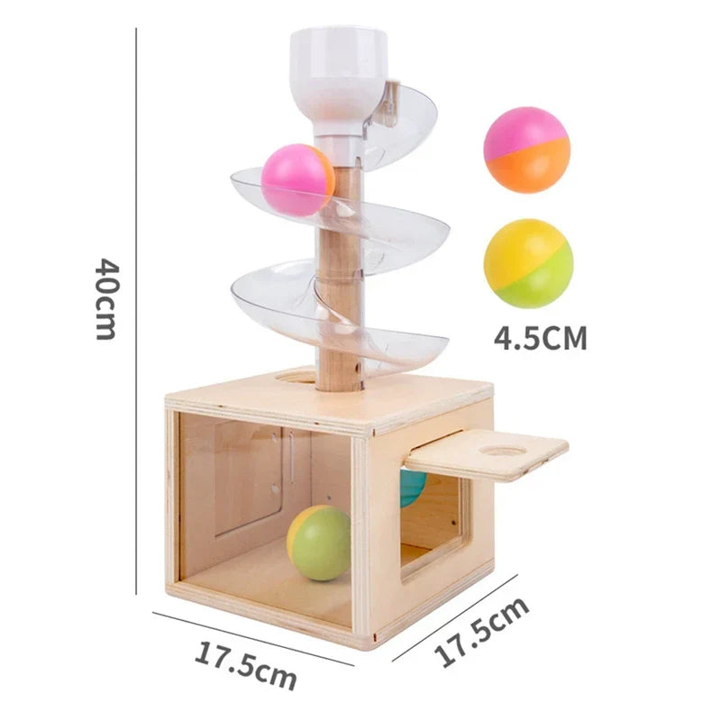 Montessori spiral with balls