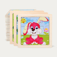 Montessori wooden puzzle "Animals"