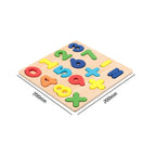 Montessori wooden puzzle – letters, numbers and shapes