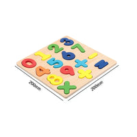 Montessori wooden puzzle – letters, numbers and shapes