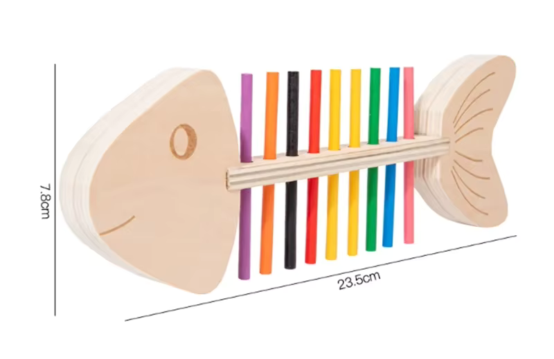 Montessori puzzle made from fish bones