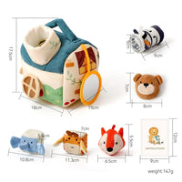 Montessori activity cube with sensory elements