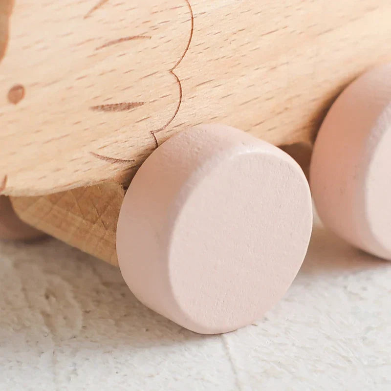 Montessori toy with wheels