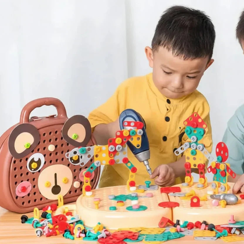 Montessori drilling set for mosaics