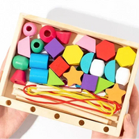 Montessori stacking game with beads