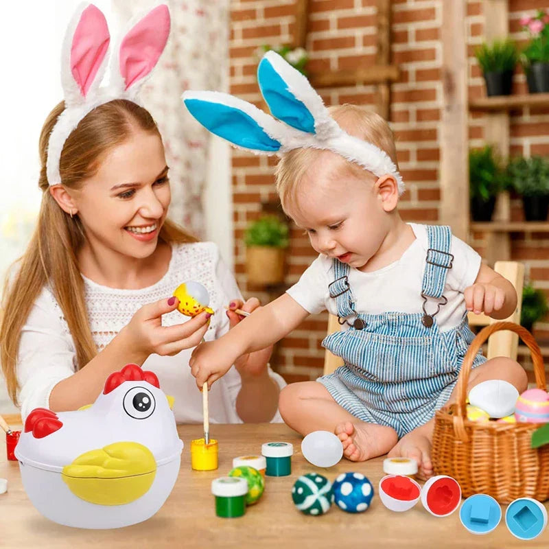 Chicken and geometric shapes according to Montessori