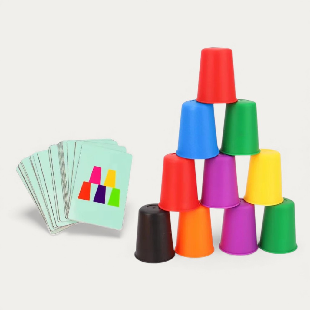 Montessori cup sorting game