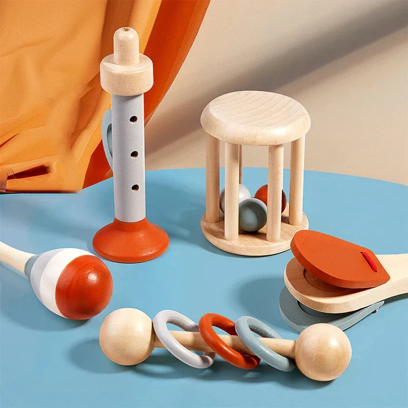 Montessori set of wooden musical instruments