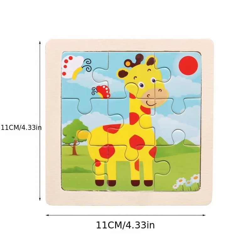 Montessori wooden puzzle "Animals"
