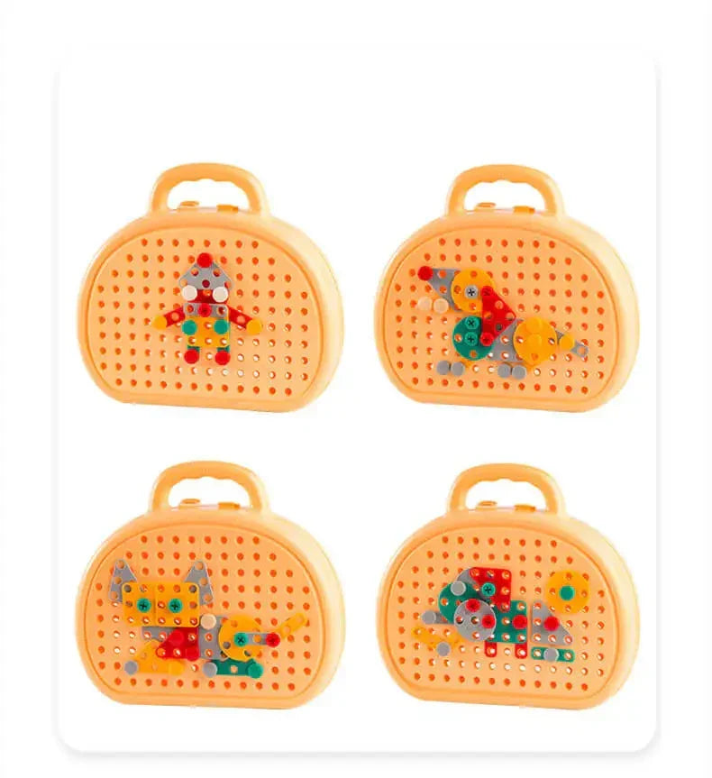 Montessori drilling set for mosaics