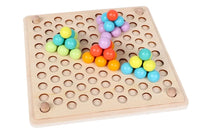Montessori color chart with beads
