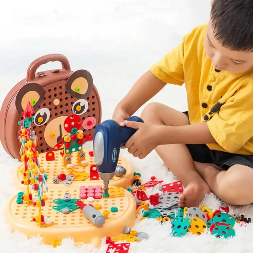 Montessori drilling set for mosaics