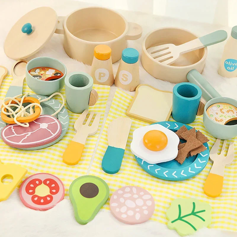 Montessori wooden picnic set