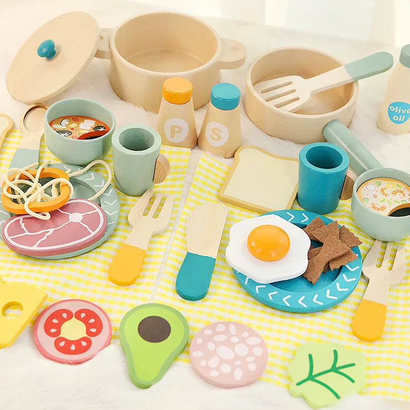 Montessori wooden picnic set