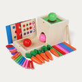Montessori box with shapes, colors and balls