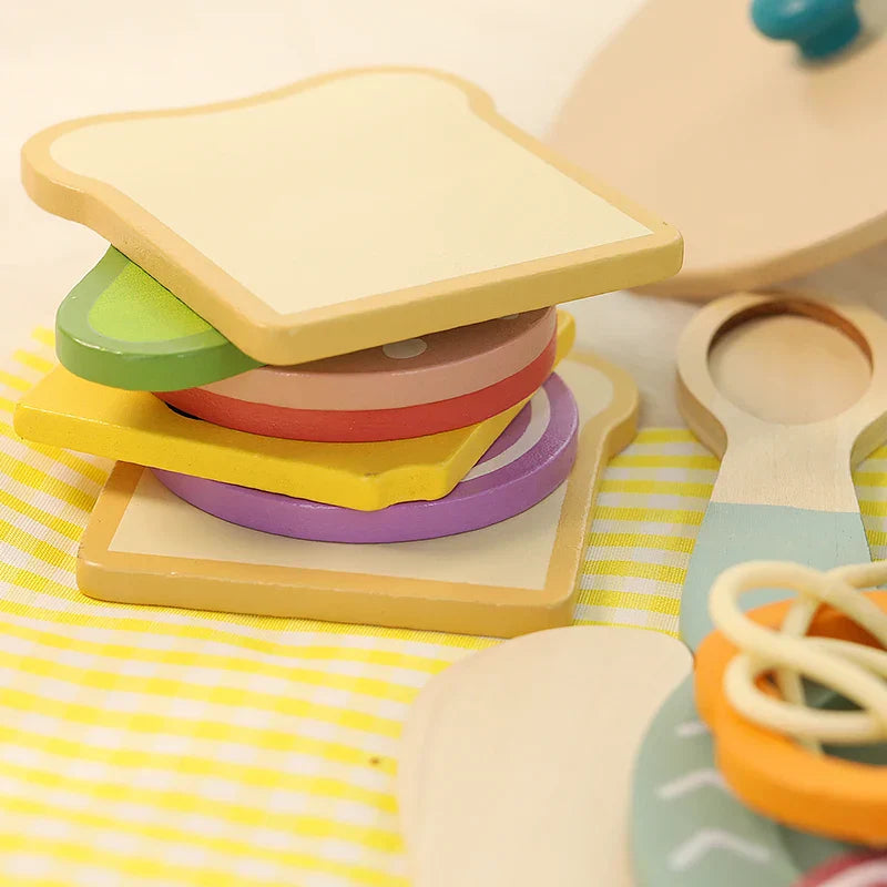 Montessori wooden picnic set