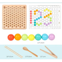 Montessori color chart with beads