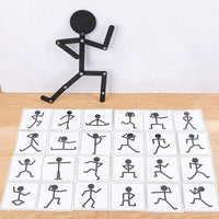 Movable Montessori wooden doll