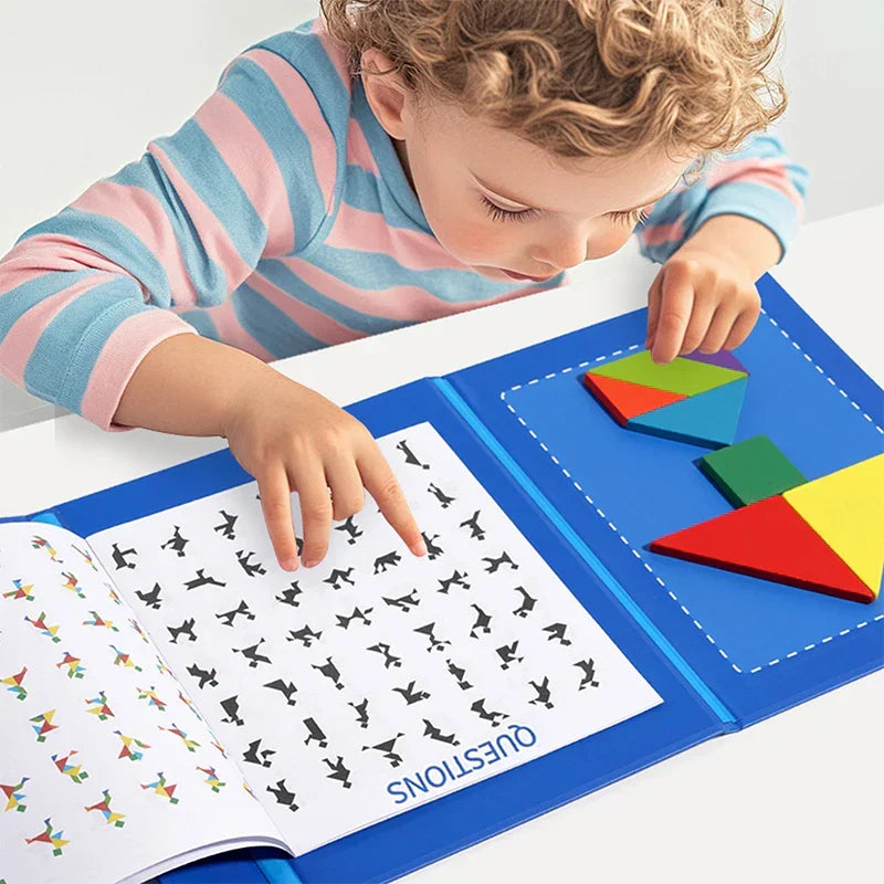 Magnetic Tangram Montessori Book