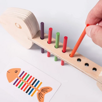 Montessori puzzle made from fish bones