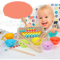 Montessori color chart with beads