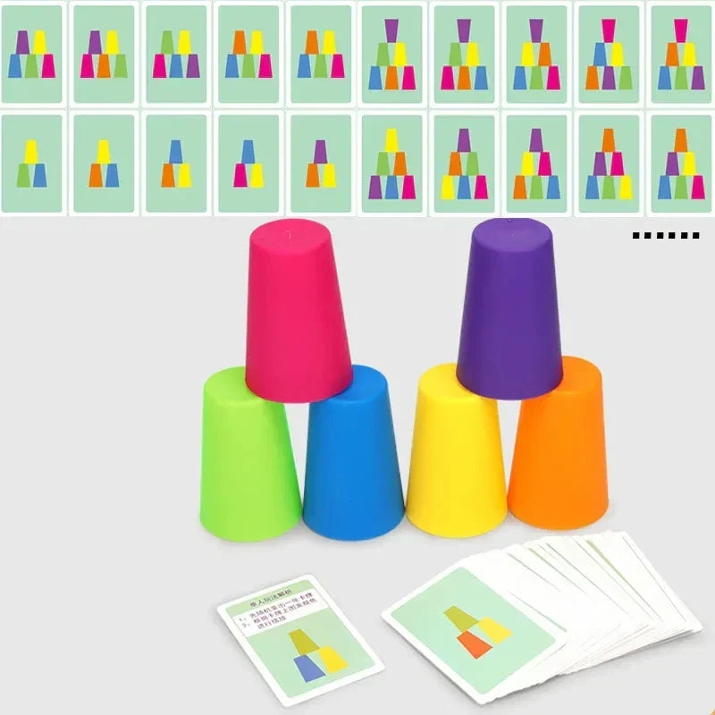 Montessori cup sorting game