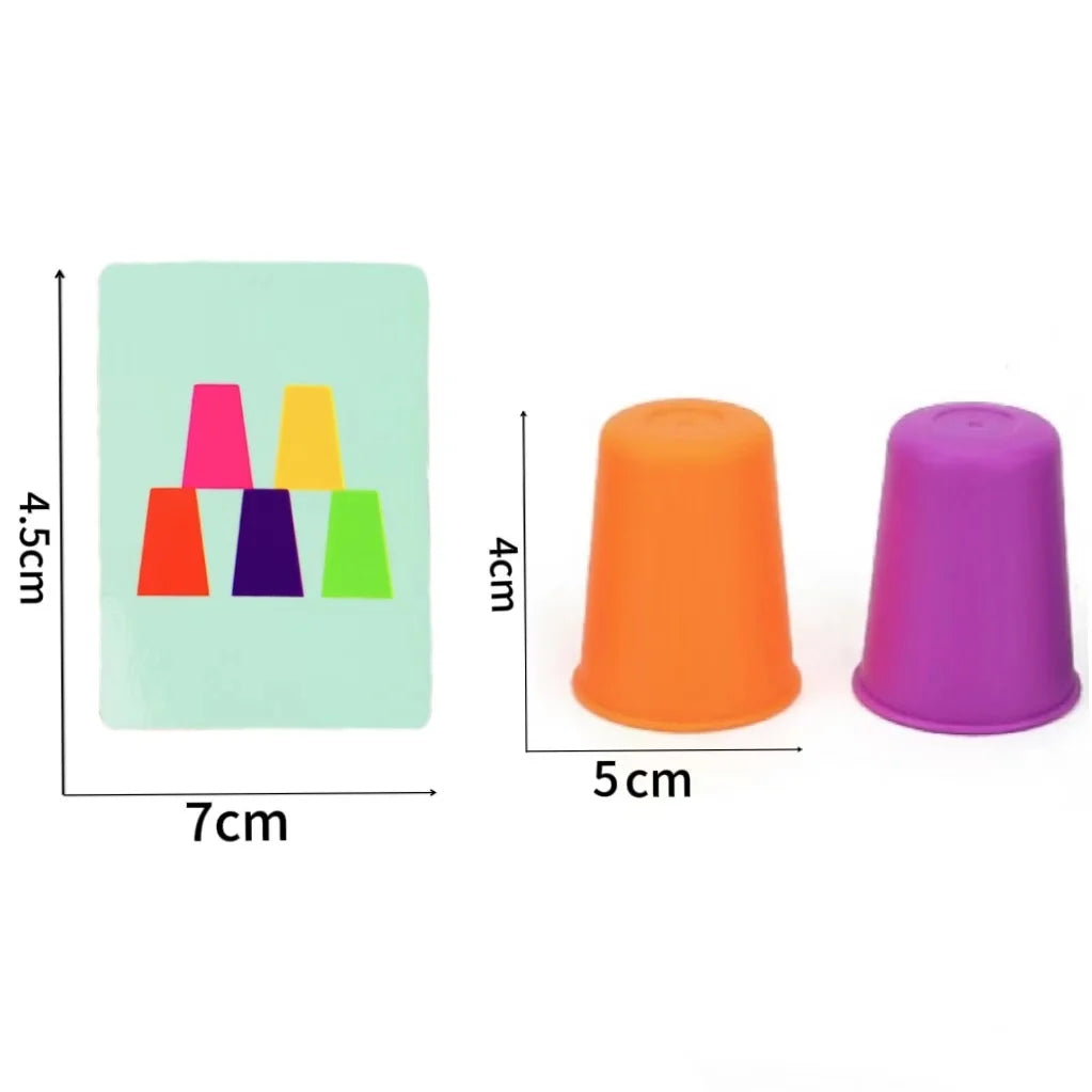 Montessori cup sorting game